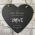 Personalised Mothers Day Heart Plaque - Slate