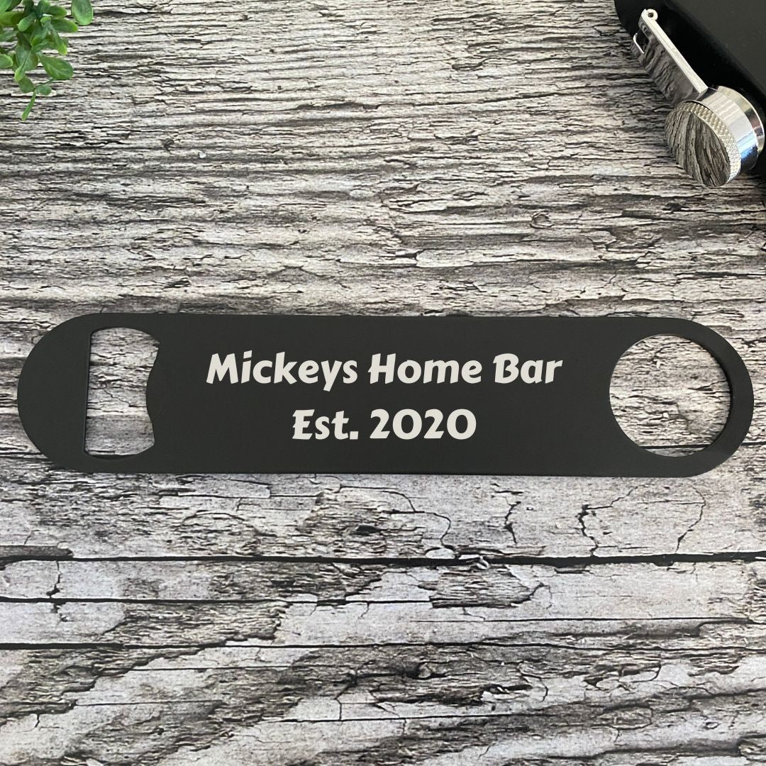 Bottle Opener Personalised With Custom Text - Bar Blade