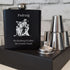 Personalised Hurling Hip Flask Gift Set - Add An Engraved Name & Message