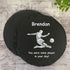 Personalised Soccer Round Coasters With Name & Message