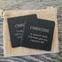 Personalised Square Slate Coasters With Custom Name & Text