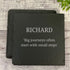 Personalised Square Slate Coasters With Custom Name & Text
