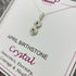 April Birthstone Pendant Necklace with Swarovski Crystals