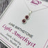 June Birthstone Necklace Pendant - Light Amethyst Swarovski Crystals