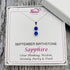 September Birthstone Necklace Pendant - Sapphire Swarovski Crystals