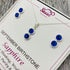 September Birthstone Necklace & Earrings Set
