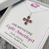 June Birthstone Necklace - Cross Pendant