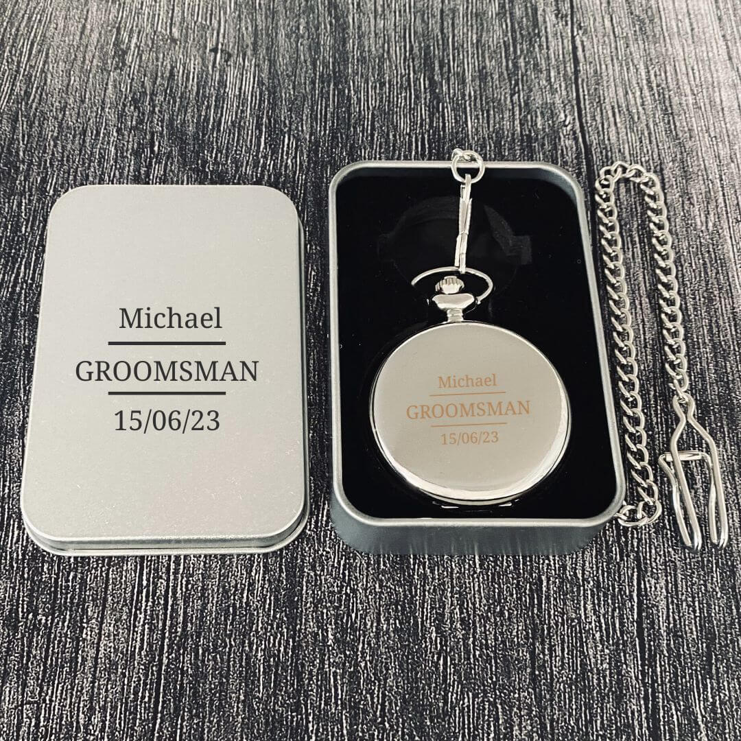 Personalised Pocket Watch For Groomsman or Best Man