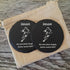 Personalised Rugby Round Slate Coasters With Name & Message