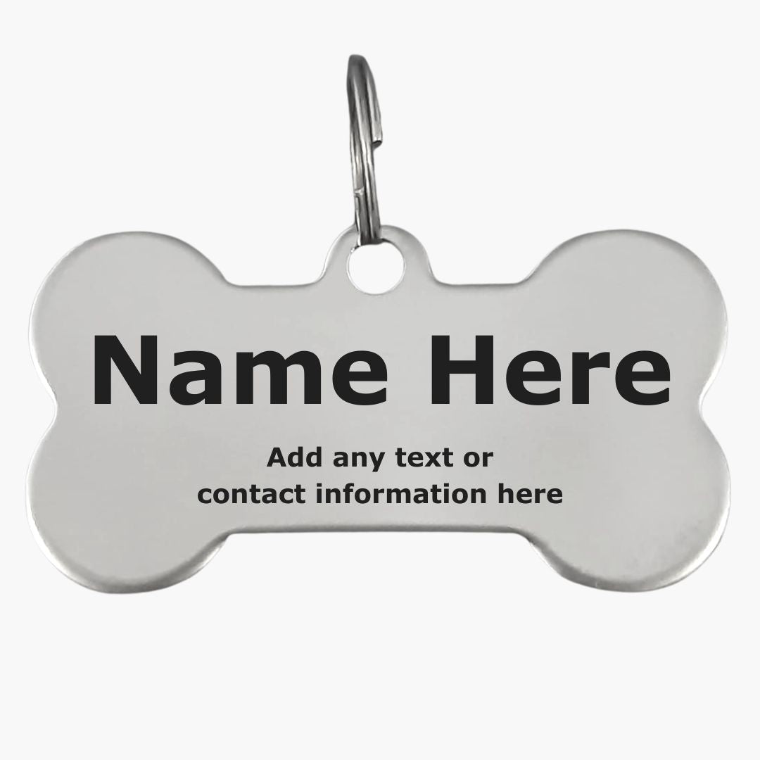 Personalised Dog Tag For Dogs - Custom Engraved Bone Shaped Tag