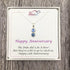 Personalised 2 Drop Sterling Silver Necklace - Anniversary Gift Idea